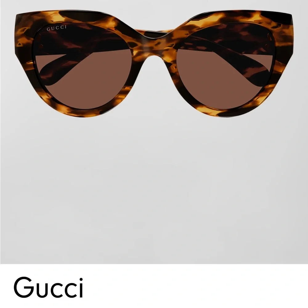 Gucci Tortoiseshell Brown Cat-Eye Sunglasses